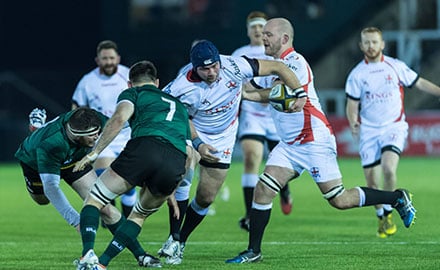 From the beat to the field: Tait teams up with England police rugby team