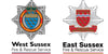 Side-by-side logos of West & East Sussex Fire Rescue