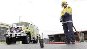 Getting ready for the Fire Hose Test
