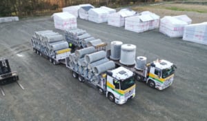 Hilton Haulage trucks in yard